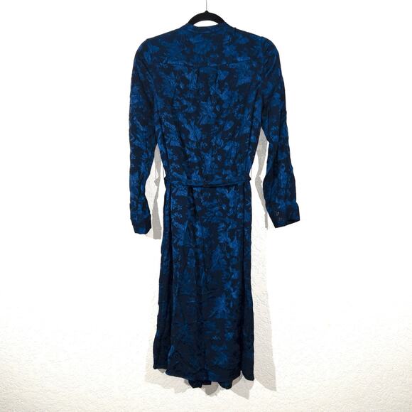 Gal Meets Glam Blue Frances Empress Damask Shirt Dress Size 4 - Picture 9 of 9